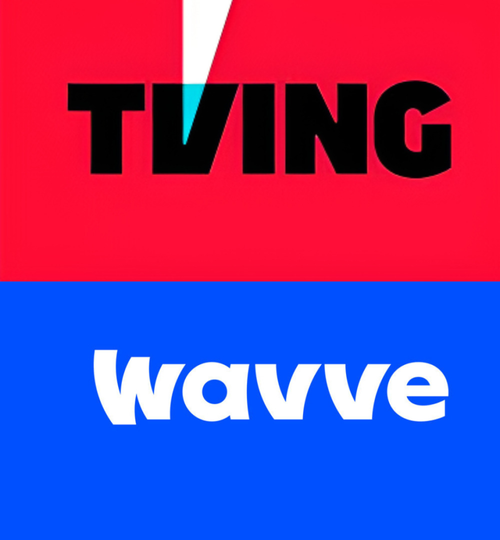 티빙, 웨이브 로고.