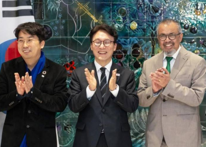 차지호 더불어민주당 의원, 김민석 국무총리, 테드로스 아드하놈 거브러여수스 세계보건기구(WHO) 사무총장