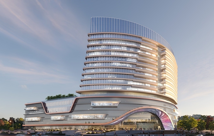 자율형 AI 기반 스마트 미래병원으로 탄생할 '고려대학교 동탄병원' 조감도. 자료=고려대의료원