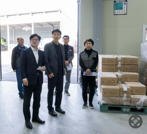 김병수 김포시장 6일 종량제봉투 공급처 방문