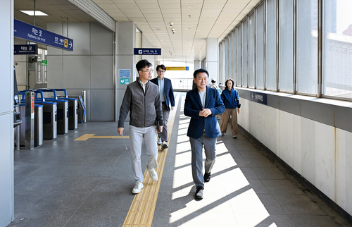 의정부시 8일 수도권광역급행철도(GTX)-C 의정부역 사업 예정지 현장점검 실시