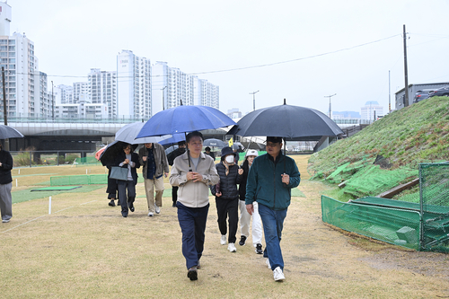 의정부시 10일 부용터널 및 장암 파크골프장 조성 현황과 보행환경 개선 사항 점검