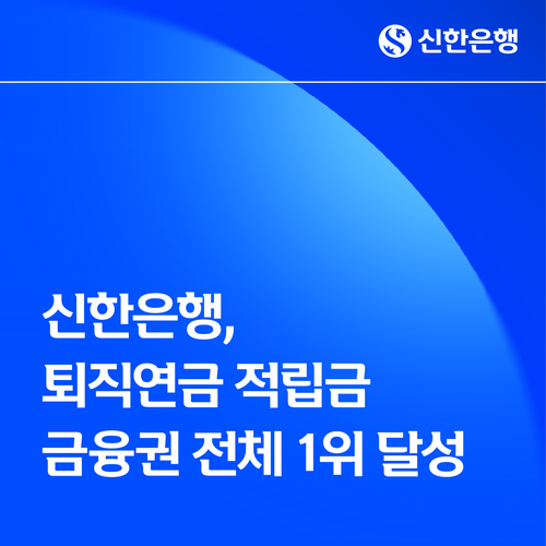 신한은행은 퇴직연금 적립금으로 금융권 전체 1위를 달성했다고 15일 밝혔다.