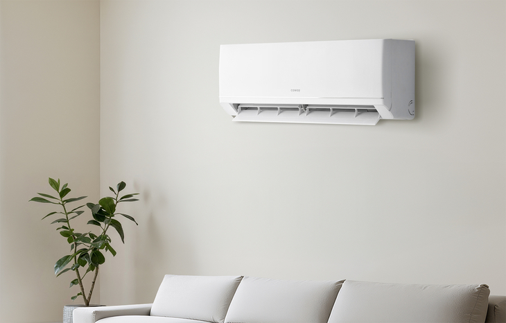 오는 5월 코웨이가 처음으로 출시하는 '벽걸이 에어컨' 연출 이미지. 사진=코웨이