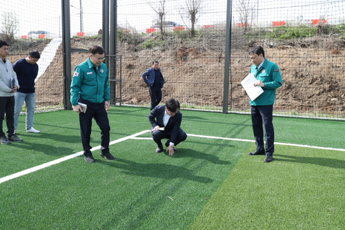 김경수 김포시장 14일 고촌 신곡축구장 조성 추진 현황 점검