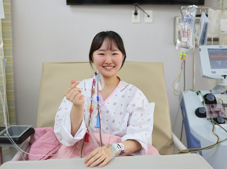 (가천대 길병원)조혈모세포 기증을 위해 입원 중인 김나현 간호사