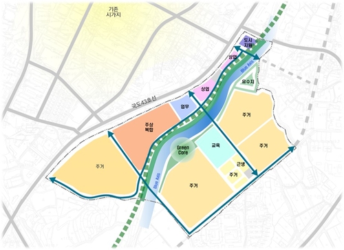 포천시 송우2지구 각 용지 계획도