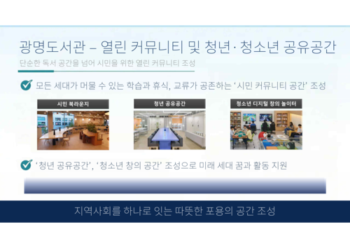 광명시 21일 '읽고 머물고 성장하는 미래 도서관' 언론 브리핑 발표 자료