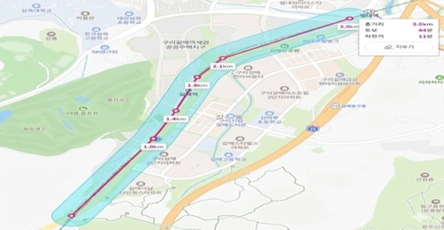 구리시 교통소음(철도) 관리지역 지정 범위