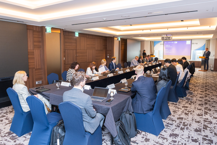 주한 에스토니아 대사관과 에스토니아 기업청이 23일 서울 롯데호텔에서 기자간담회를 개최하고 있다. 사진=주한 에스토니아 대사관