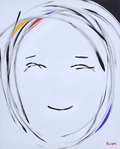 김창완, 코 없는 엄마, 162&times;130cm, Acrylic on canvas