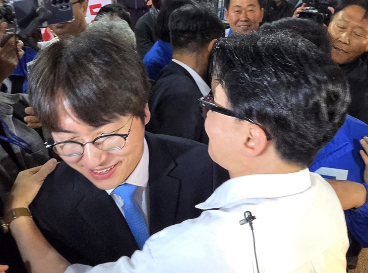 부산서 만난 하정우와 한동훈