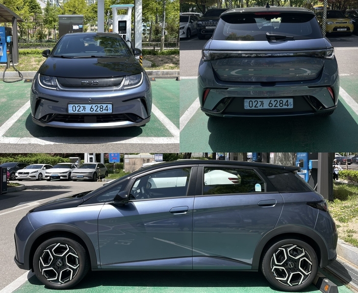 BYD 돌핀 전·후·측면. 사진=박지성 기자