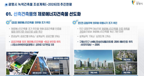 녹색건축으로 실현하는 탄소중립도시 광명 언론 브리핑 자료