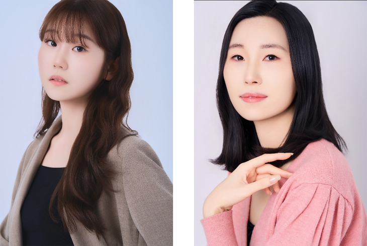 신예모델 김정윤(왼쪽)과 정수현