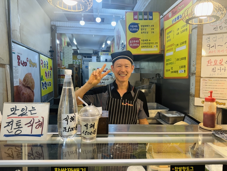 한동훈 후보의 인스타그램 숏폼에 출연한 구포시장 상인 조주현(56) 씨.
