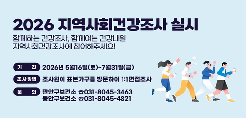 안양시 2026년 지역사회건강조사 안내 배너