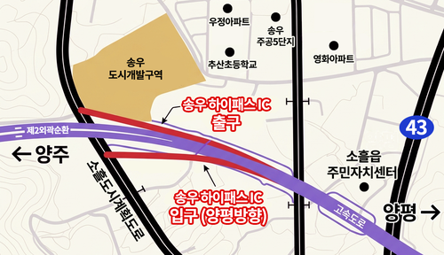 백영현 국민의힘 포천시장 후보 수도권제2순환고속도로 포천 송우IC 신설 구상도