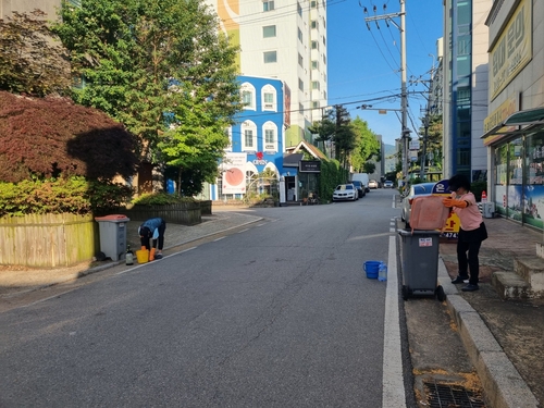 양평군 음식물류 폐기물 수거용기 세척 현장