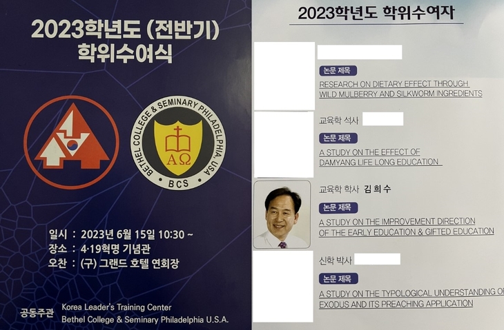 김희수 진도군수 후보 '미 신학교, 편법 학위 취득 의혹' 확산