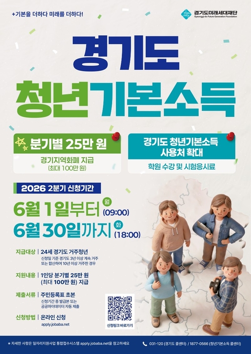 남양주시 2026년 2분기 청년기본소득 신청 안내 배너