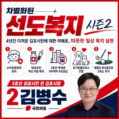 김병수 국민의힘 김포시장 후보 복지공약 배너