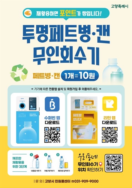 순환자원 무인회수기 운영 안내 배너