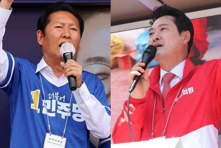 지원유세하는 양당 대표