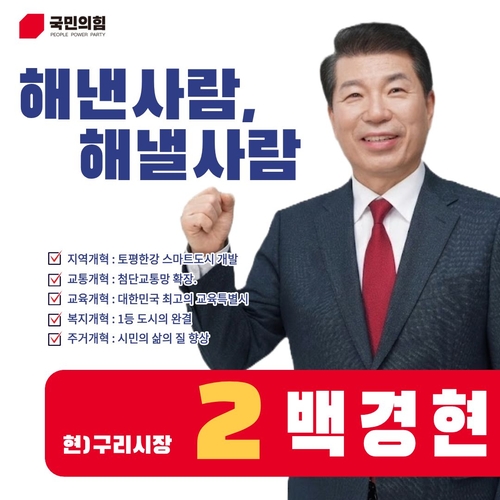 백경현 국민의힘 구리시장 후보 배너