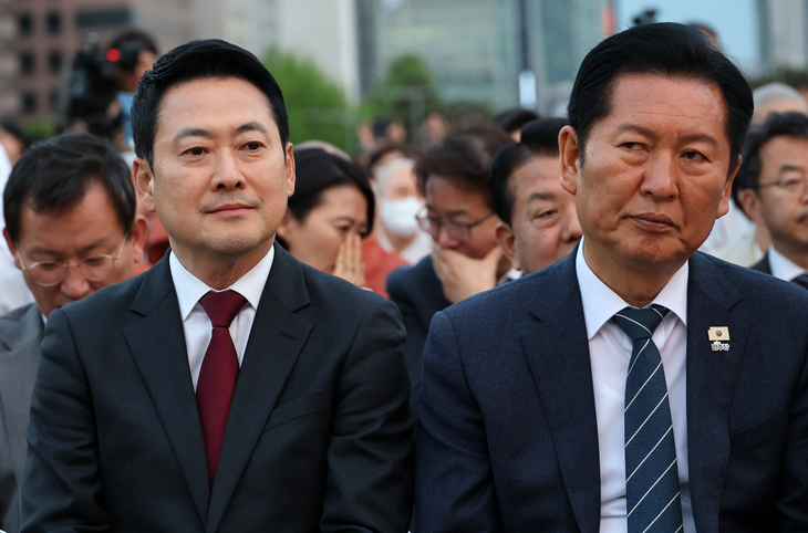 불기2570년 국회정각회 참석한 여야 대표