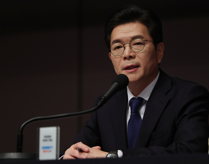 관훈토론회서 발언하는 정원오
