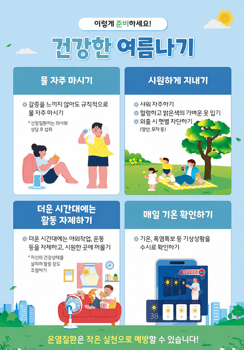 성남시 온열질환 예방 '건강한 여름나기' 안내 홍보물. 제공=성남시