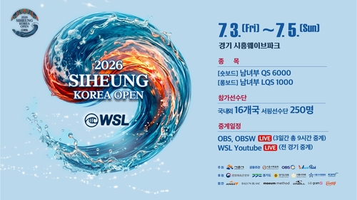 시흥시 'WSL(World Surf League) 시흥 코리아 오픈 국제서핑대회' 개최 배너
