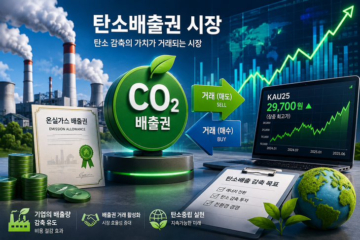 탄소배출권 시장 이미지. 사진= 챗지피티