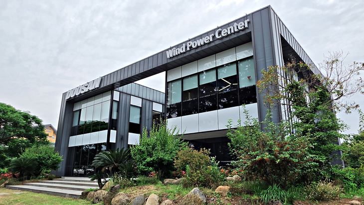 제주특별자치도 제주시 오라동 소재 두산에너빌리티 윈드 파워 센터(Wind Power Center) 전경. 사진=박규빈 기자