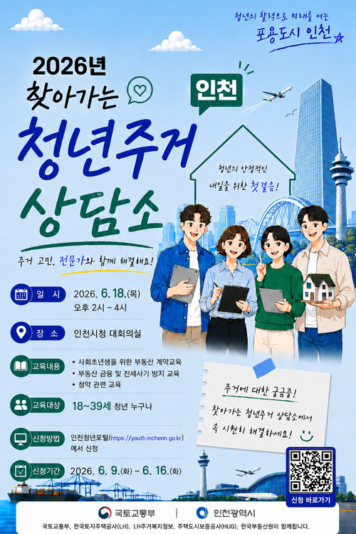 인천시는 청년 주거 고민 해결 위한 '찾아가는 청년주거 상담소'를 운영한다. 제공=인천시