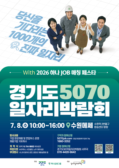 2026년 경기도 5070 일자리 박람회 홍보물. 제공=경기도