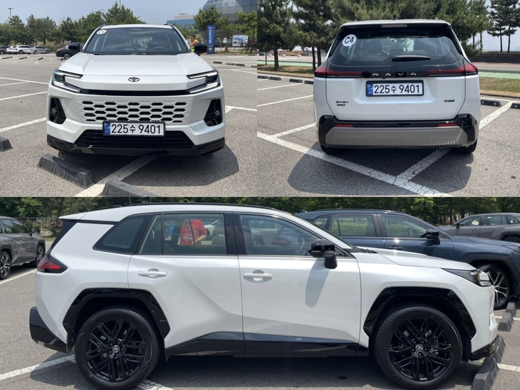 '올 뉴 RAV4' 전·후·측면. 사진-박지성 기자