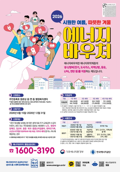 한국에너지공단 에너지바우처 소개 포스터. 사진= 한국에너지공단