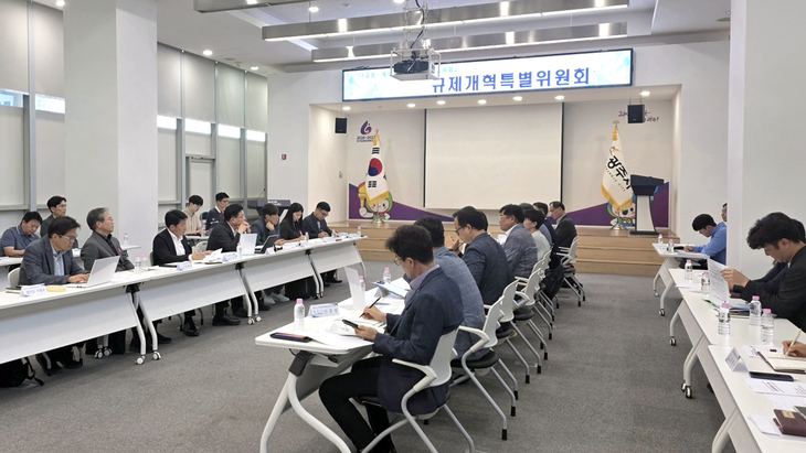 박관열 광주시장 당선인은 23일 중첩 규제 개선 간담회를 개최하고 규제 혁신 행보를 본격화했다. 제공=광주시