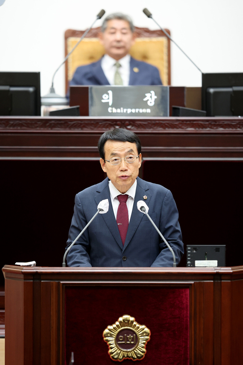 5분 발언하는 허식 인천시의원. 제공=인천시의회
