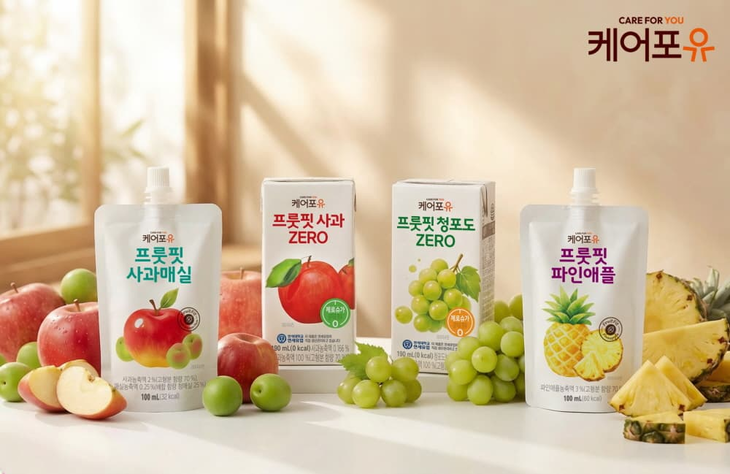 사조푸디스트가 '케어포유' 프룻핏 ZERO∙과채음료 4종을 공개했다. 사진=사조푸디스트