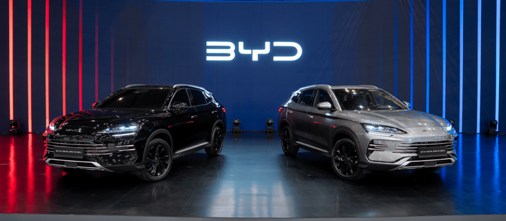 2026 부산모빌리티쇼에 전시된 BYD '씨라이언 6 DM-i'