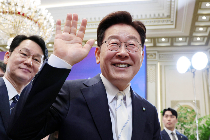 취임 1년 회견 마친 이재명 대통령
