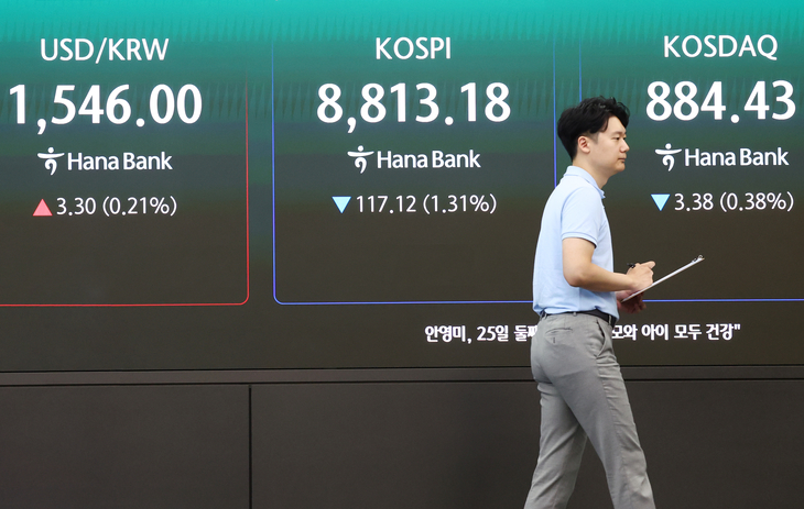 코스피, 하락 출발해 8,800선 공방…코스닥도 내려