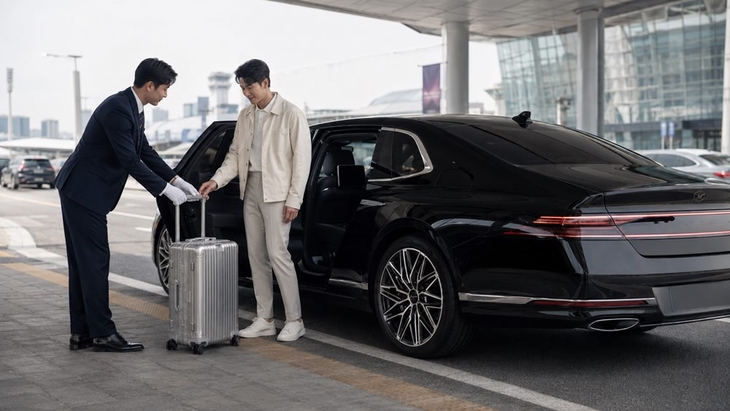 오는 13일 신세계면세점이 정식 도입하는 VIP 전용 '공항 모빌리티 서비스' 관련 이미지. 사진=레인포컴퍼니