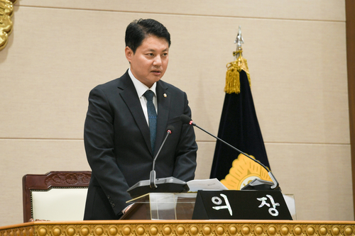 한상민 제10대 양주시의회 전반기 의장 2일 당선 소감 발표