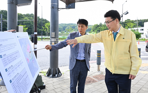 김원기 의정부시장 1일 민락~고산 연결도로 개설사업 현장 방문