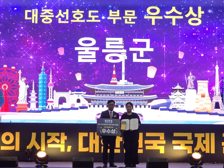 울릉군 제11회 대한민국 국제 관광박람회 대중선호도 부문 우수상 수상