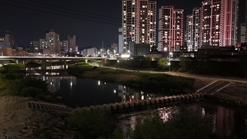 의정부시 중랑천 징검다리 야간 안전조명 강화